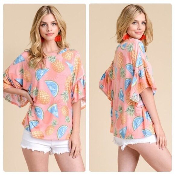 Pink Pineapple and Watermelon Top - Picture 4 of 10